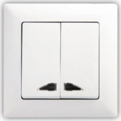 Vypna . 5 dvojit lustrov s podsvietenm VISAGE SIMPLE biely