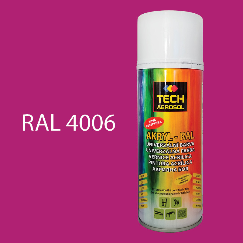 Farba v spreji akrylová TECH RAL 4006 400 ml