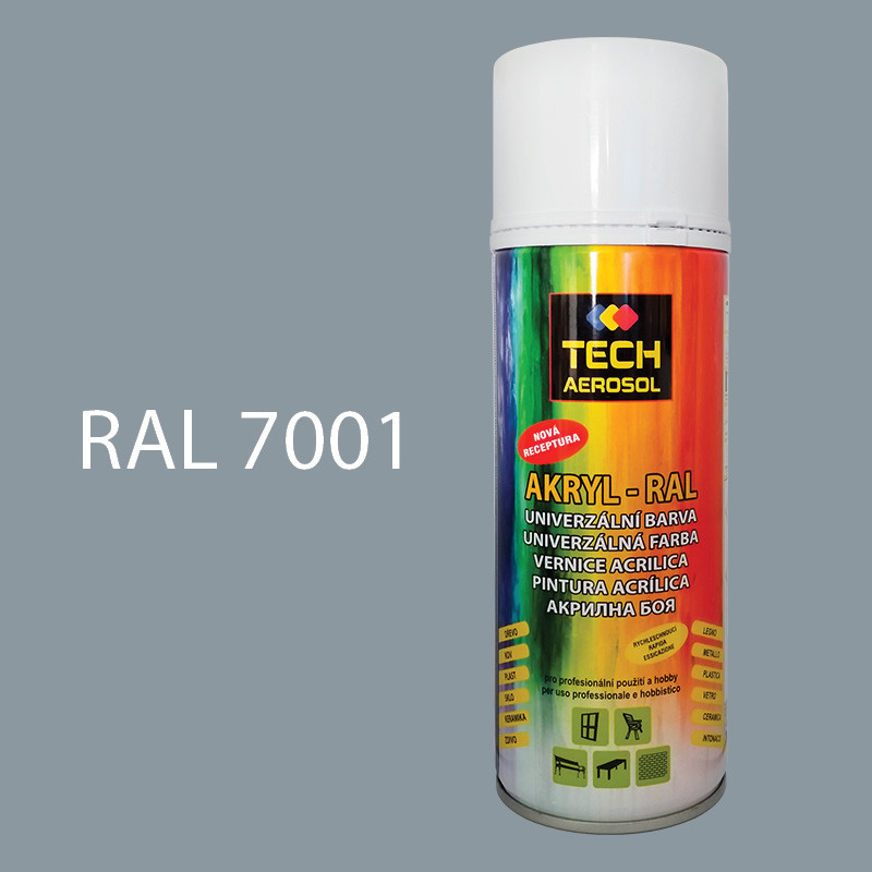 Farba v spreji akrylová TECH RAL 7001 400 ml