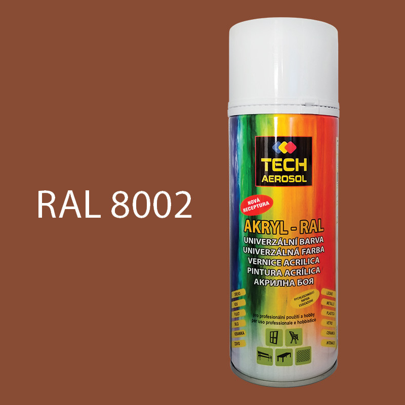 Farba v spreji akrylová TECH RAL 8002 400 ml