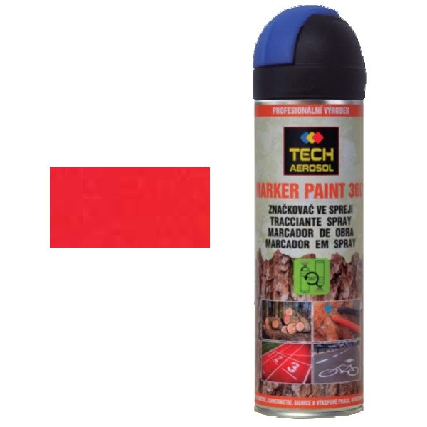 Sprej značkovací fluorescenčný TECH FLUORMARKER červená 500 ml