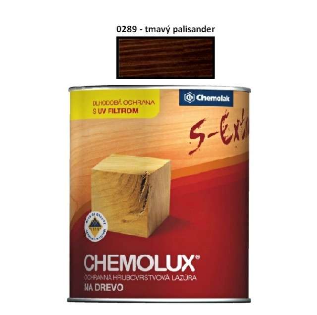 Lazúra na drevo Chemolux Extra 0,75 L /0289 (tmavý palisander)