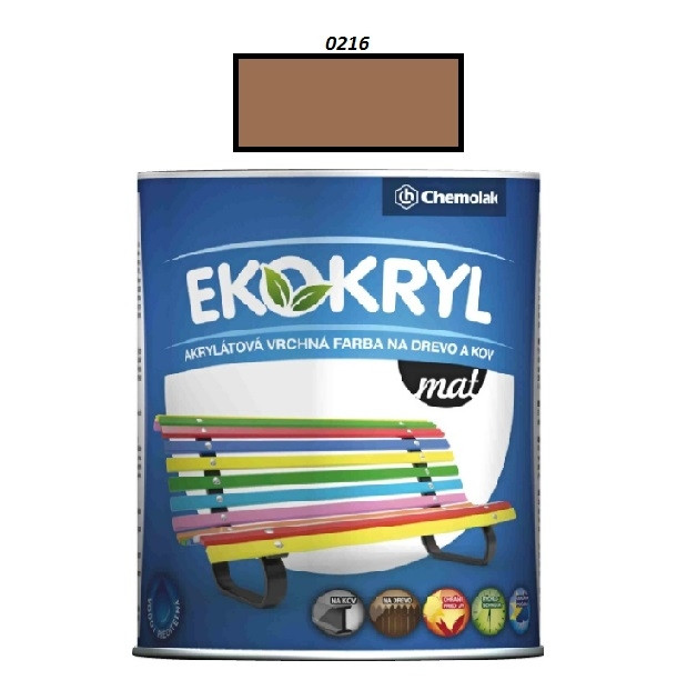 Farba Ekokryl Mat 0216 (orech shea) 0,6 l