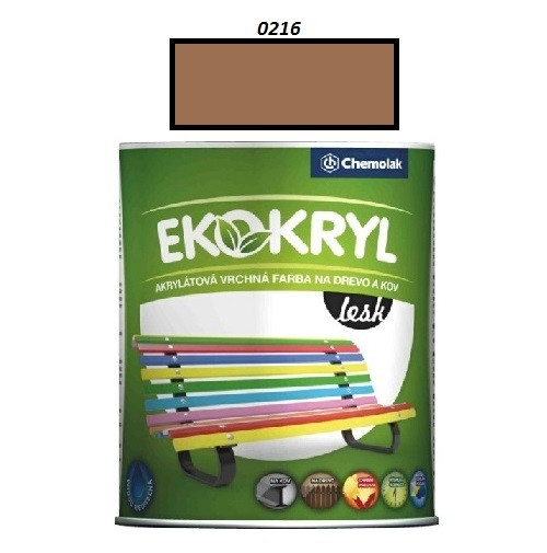 Farba Ekokryl Lesk 0216 (orech shea) 0,6 l