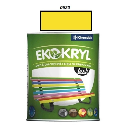 Farba Ekokryl Lesk 0620 (žltá) 0,6 l