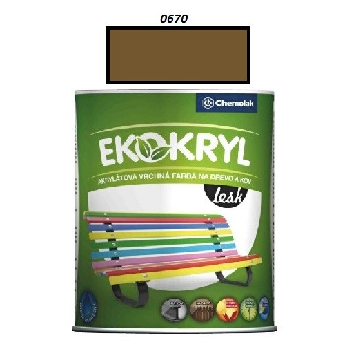 Farba Ekokryl Lesk 0670 (okrová) 0,6 l