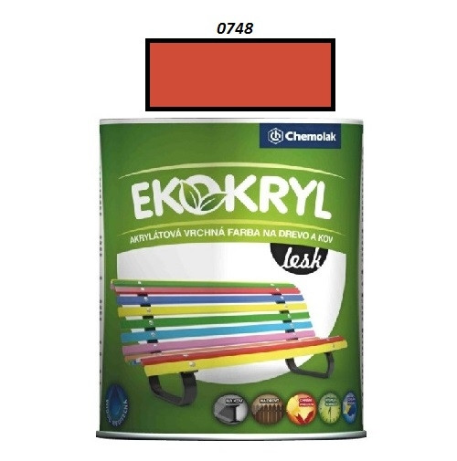 Farba Ekokryl Lesk 0748 (oranžová jasná) 0,6 l