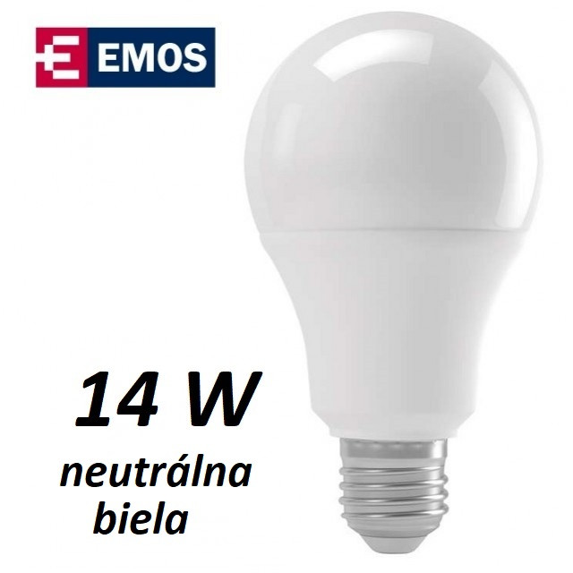Žiarovka LED A65 CLASSIC 14W, neutrálna biela, E27 (ZQ5161)