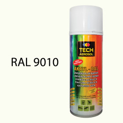 Farba v spreji akrylov TECH RAL 9010 (biela leskl) 400 ml