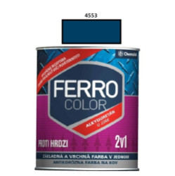 Farba na kov Ferro Color pololesk/4553 0,75 L (tmavo modr�)