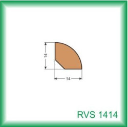 Lita dreven RVS1414 14x14x2500 mm