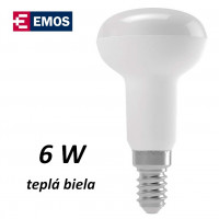 LED žiarovka EMOS R50 reflector 6W TEPLÁ BIELA E14 (ZQ7220)