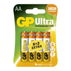 Batéria GP Ultra alkalická AA / balenie 6+2 ZADARMO (B19218)