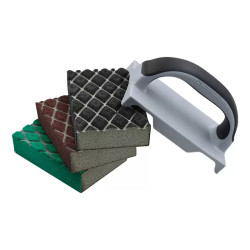 Sada brsnych pongi s ergonomickou rukovou 4-dielna (90177)