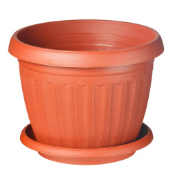 Kvetin�� kruhov� INFINITTY s miskou 25,5cm 5L terakota