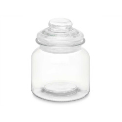 D�za okr�hla sklenen� s vie�kom 600ml