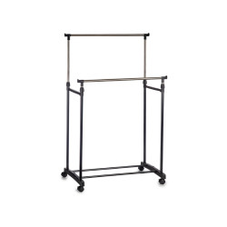 Stojan na oble�enie na kolieskach dvojit� 90 - 160 cm