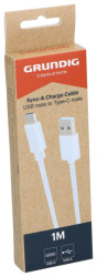 K�bel nab�jac� a synchroniza�n� GRUNDIG USB-C na USB-A 1m