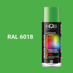 Farba v spreji akrylov HQS RAL 6018 leskl 400ml