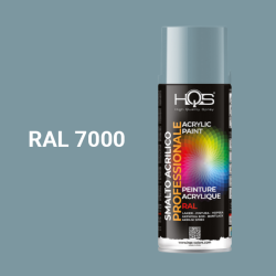 Farba v spreji akrylov HQS RAL 7000 leskl 400ml