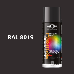 Farba v spreji akrylov HQS RAL 8019 leskl 400ml