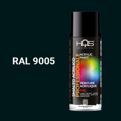Farba v spreji akrylov HQS ierna leskl RAL 9005 400ml