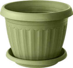 Kvetin�� kruhov� INFINITTY s miskou 23cm 4L zelen�