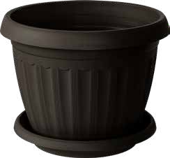 Kvetin�� kruhov� INFINITTY s miskou 25,5cm 5L wenge tmavohned�