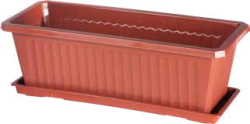 Kvetin�� obd�nikov� INFINITTY s miskou 60cm terakota