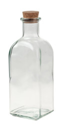 Fľaša sklenená 1 l s korkovým uzáverom (ZE79888)