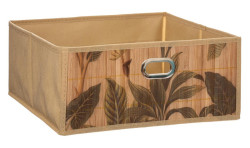 Box úložný 31x31x15 cm s bambusovou potlačou (ZE-174573)