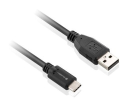Kábel USB/USB-C, 1 m - čierny (GOGUSBAC100MM02)