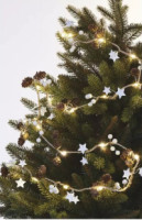 Girlanda vianočná 20 LED – Šišky, 1.7 m, 2x AA, vnútorná, teplá biela (DCGW04)