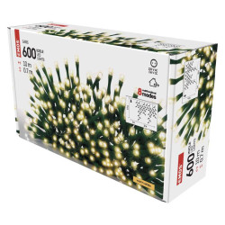 Vianočné cencúle LED 10 m, vonkajšie/vnútorné, teplá biela, programy (D4CW03) 