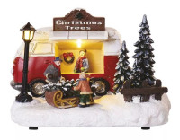 Dekorácia vianočná - Auto 13.7 cm, 3x AA, vnútorná, teplá biela (DCLW10)