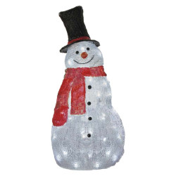 Snehuliak vianočný LED 61 cm, studená biela, čas. (DCFC02)