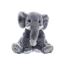 Sloník plyšový sivý 25 cm