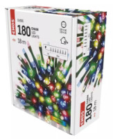 Reťaz vianočná 180 LED, 18 m, vonkajšia/ vnútorná, multicolor, časovač (D4AM04)