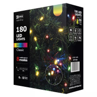 Reťaz vianočná LED 18 m, multicolor, vonkajšia/ vnútorná, programy (ZY1452)
