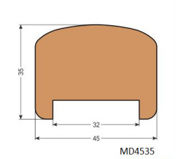 Madlo dreven� MD4535 45x35x2500 mm
