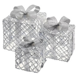 Dareky svietiace LED, 3 vekosti, vntorn, studen biela, asova (DCFC10)