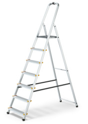 Jednostrann� hlin�kov� rebr�k 7 schodov PRO �lt� a �ierne prvky + h�k (max 150kg)