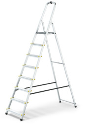 Jednostrann� hlin�kov� rebr�k 8 schodov PRO �lt� a �ierne prvky + h�k (max 150kg)