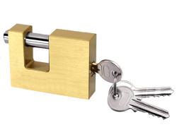 Zámok strmeňový mosadzný 60x16x44 +3 ks kľúč HOTECHE (180401)