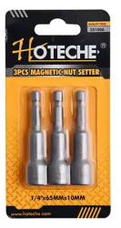 Sada magnetickch nadstavcov 1/4 10x65 mm 3 ks HOTECHE (251006)