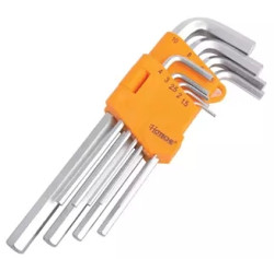 Sada predĺžených imbusových kľúčov (1,5-10 mm) 9-dielna HOTECHE (260209)