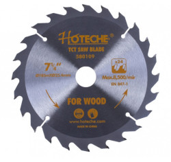 Kotúč pílový na drevo 185 mm x 25.4 mm x 24T HOTECHE (580109)