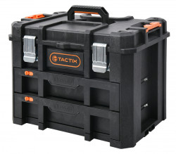 Kufrík na náradie plastový vodotesný so zásuvkami 528x371x399 mm TACTIX (320362)