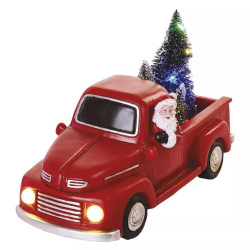 Dekorácia LED – Santa v aute 10 cm, 3x AA, vnútorná, multicolor (DCLW09)