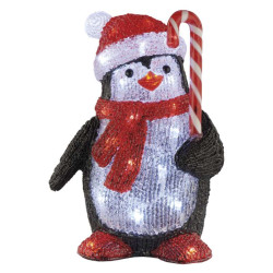 Tučniak vianočný LED 30,5 cm, vonkajší/vnútorný, studená biela (DCFC24) 